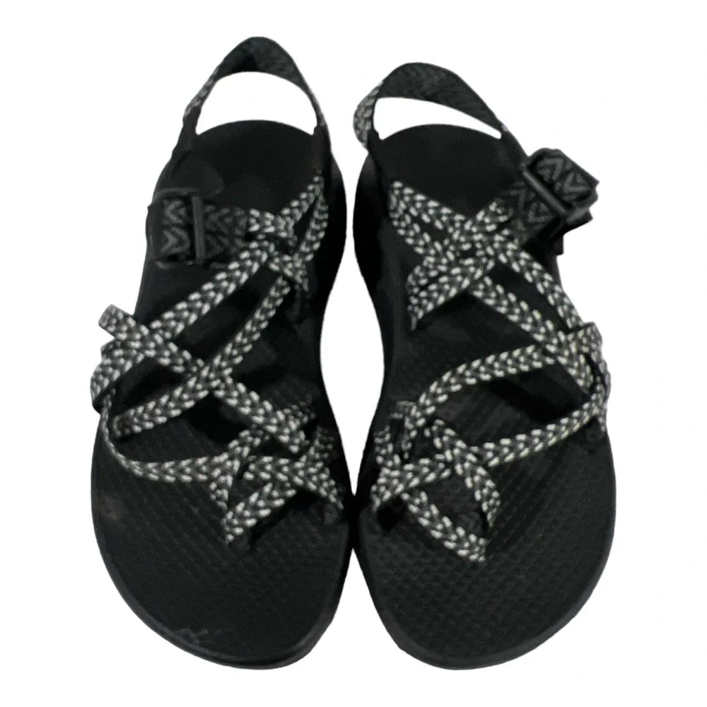 Chaco Women's Z/Cloud X2 Sandal Women's Size 6 Black White‎ EUC S1-34